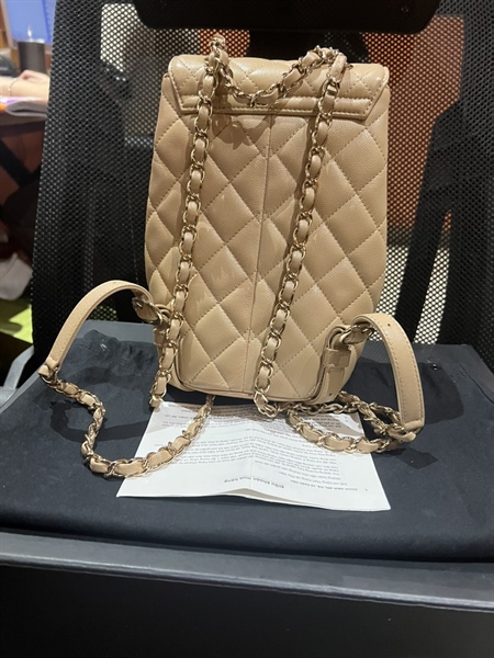 Balo Chanel mini màu nude