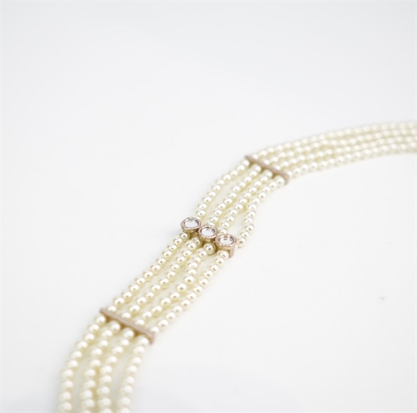 Dây chuyền Dior ngọc trai 4 sợi KG+