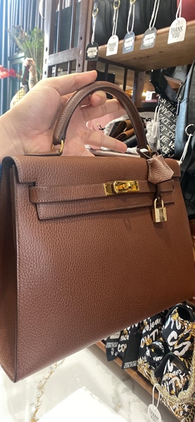 Túi Hermes Kelly nâu KG+