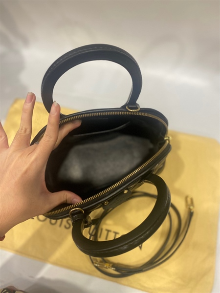 Túi LV Alma đen sọc trắng +