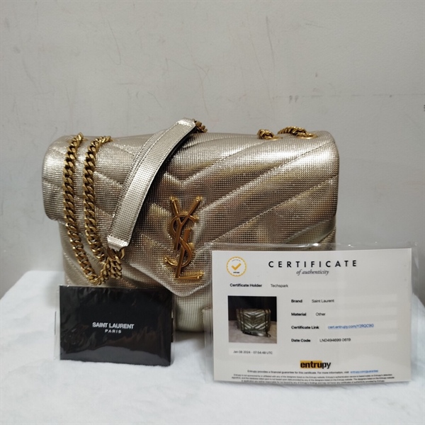 Túi YSL Màu Vàng Ánh Kim KG+