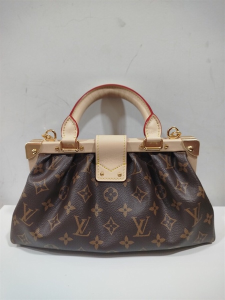 Túi LV Hoa Nâu Quai Trắng+