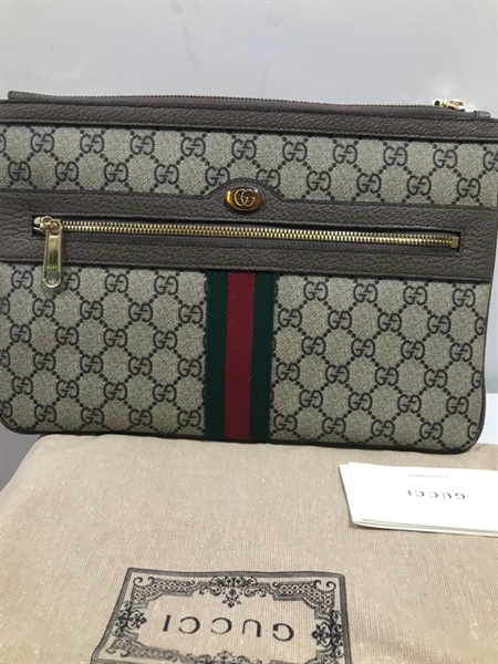 Túi Clutch GG Phối đỏ xanh rêu Ngắn+