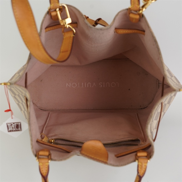 Túi LV ô vuông trắng kem KG+