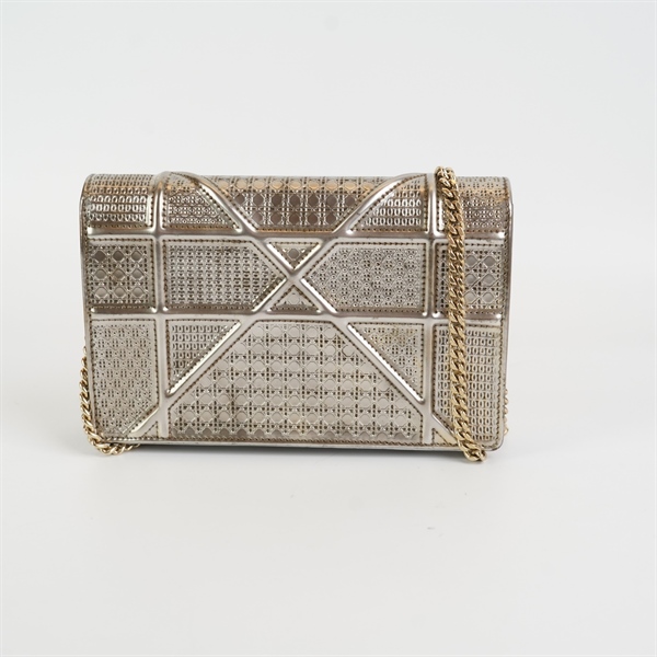 Túi Dior WOC hoạ tiết màu bạc sz19 +