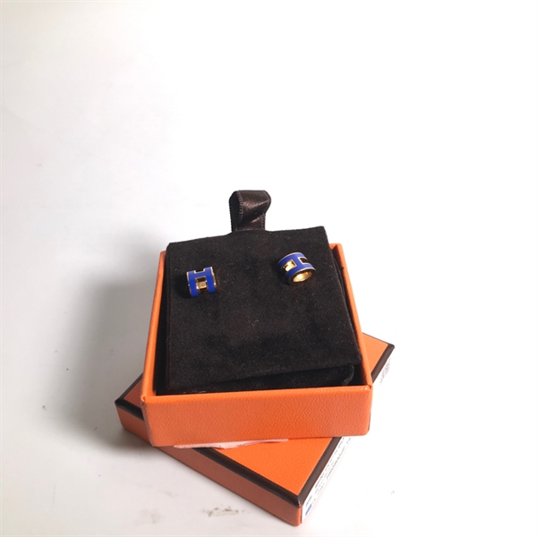 Bông tai Hermes xanh +