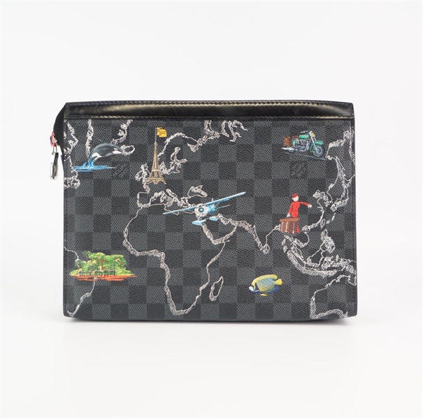 Túi LV clutch đen KG+