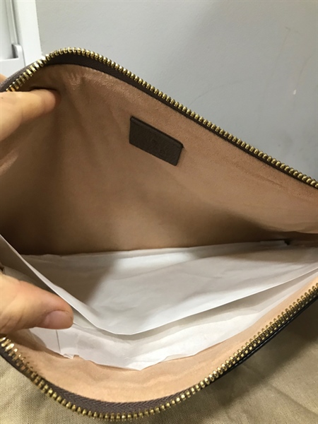 Túi GG Clutch Ophidia xám +