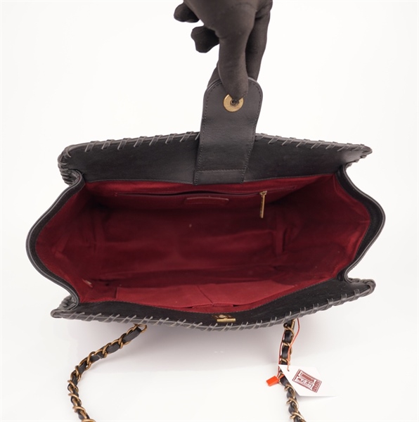 Túi Chanel tote viền da đan ++