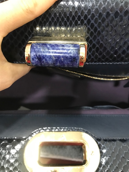 Túi BVLGARI Da Rắn Đen+