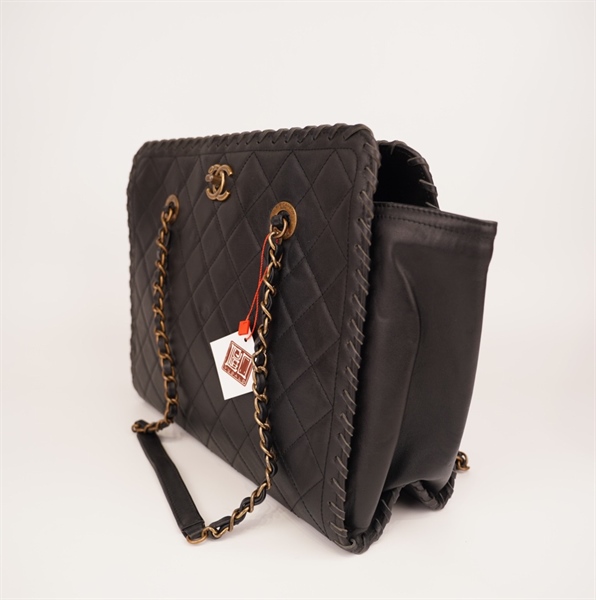 Túi Chanel tote viền da đan ++