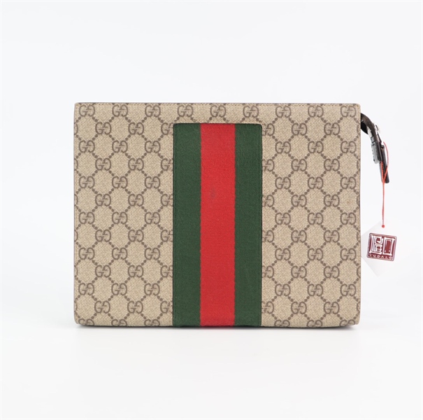 Túi GG nâu sọc xanh đỏ +