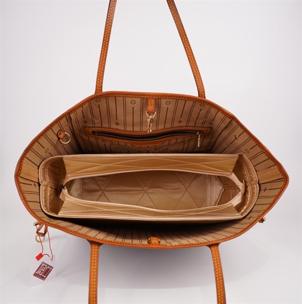 Túi LV neverfull lòng kem có lót form KG+