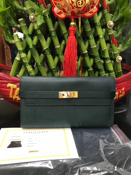 Ví Hermes Xanh Rêu+