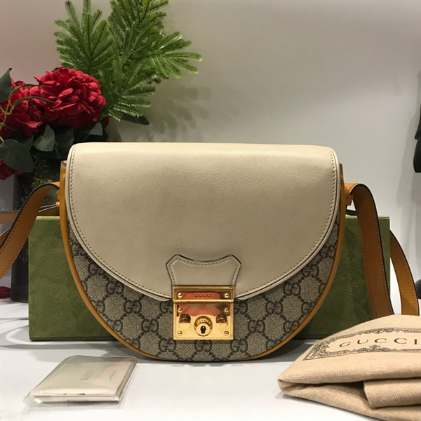 Túi Gucci trắng vàng KG+