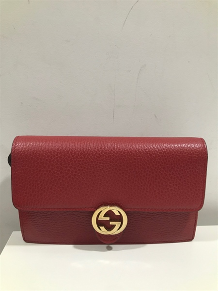 Túi GG Đỏ Khóa Vàng KG+