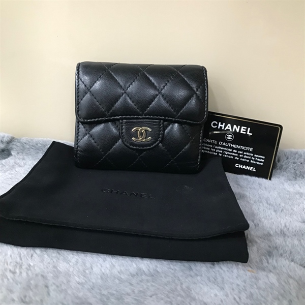Ví Chanel đen gập 3+
