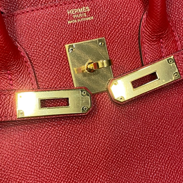 Túi Hermes Epsom đỏ ổ chìa KG+