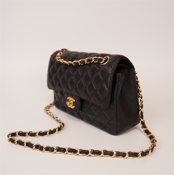Túi Chanel hình chữ nhật khóa vàng lòng đỏ ++