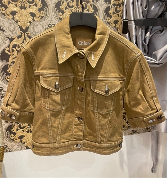 Áo khoác bò nâu vàng KG+