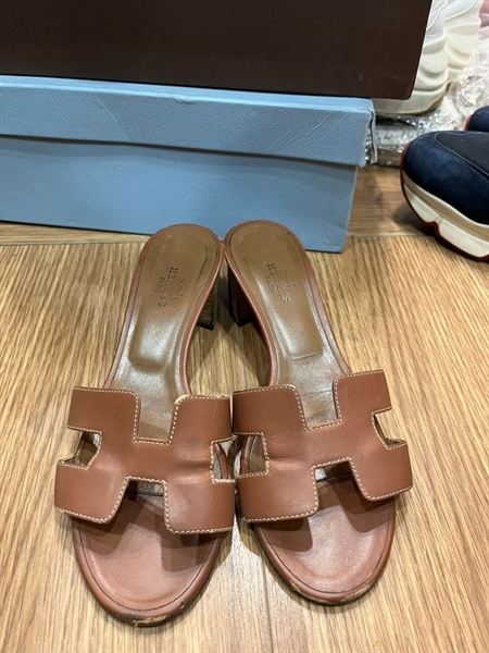 Dép Hermes màu nâu +