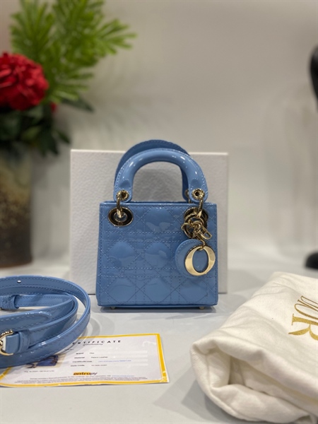 Túi lady Dior xanh nhỏ KG+