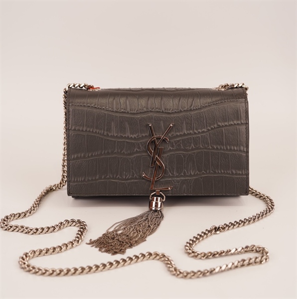 Túi YSL vân da xám ++