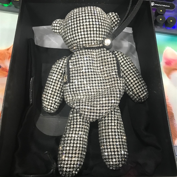 Móc gấu đá lấp lánh +