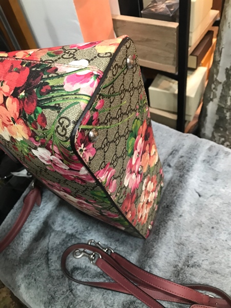 Túi xách GG xám hình hoa đào 32cm+