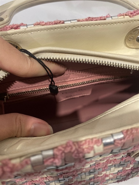 Túi Dior hồng lưới KG+