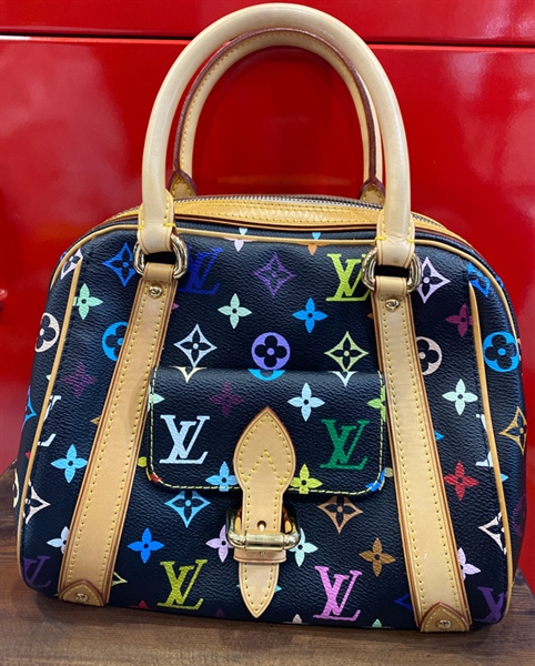Túi LV logo hoa màu