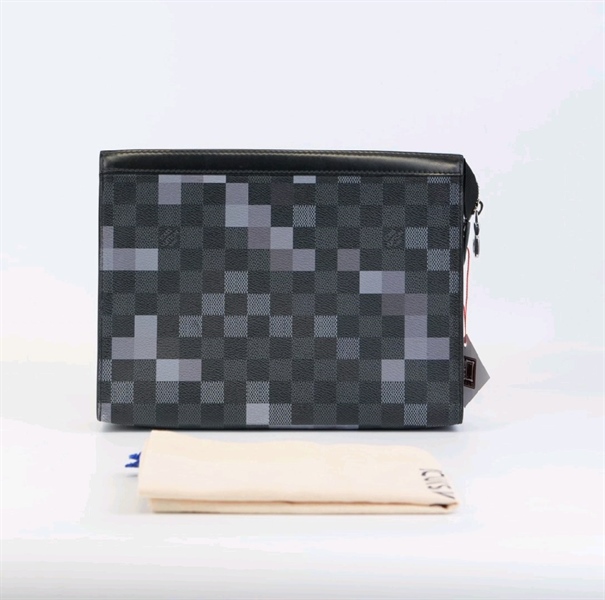 Túi LV ô vuông đen KG+