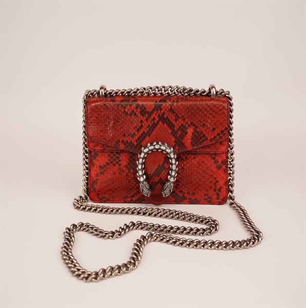 Túi GG đầu rồng da đỏ +