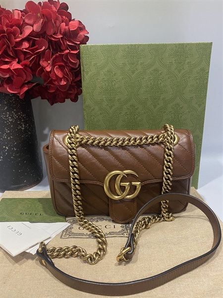 Túi Gucci Marmont Choco size 20 +
