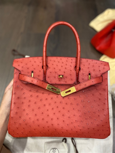 Túi Hermes đà điểu ổ chìa KG+