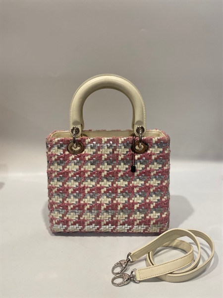 Túi Dior hồng lưới KG+