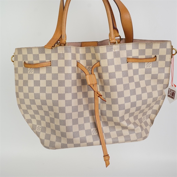 Túi LV ô vuông trắng kem KG+