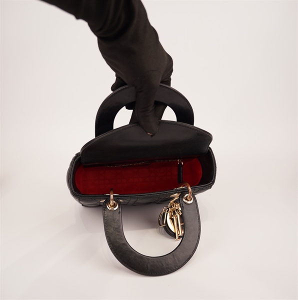 Túi Dior Lady đen size medium ++