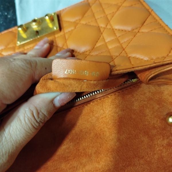 Túi Dior chữ nhật màu cam KG+