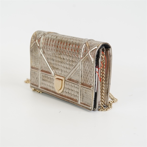Túi Dior WOC hoạ tiết màu bạc sz19 +