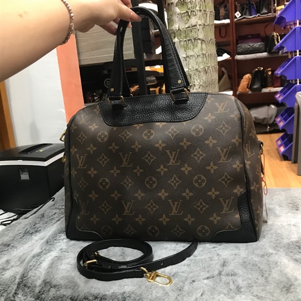 Túi LV Speedy hoa nâu đậm 33cm+