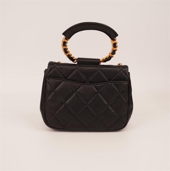 Túi Chanel khóa vàng tay cầm tròn ++