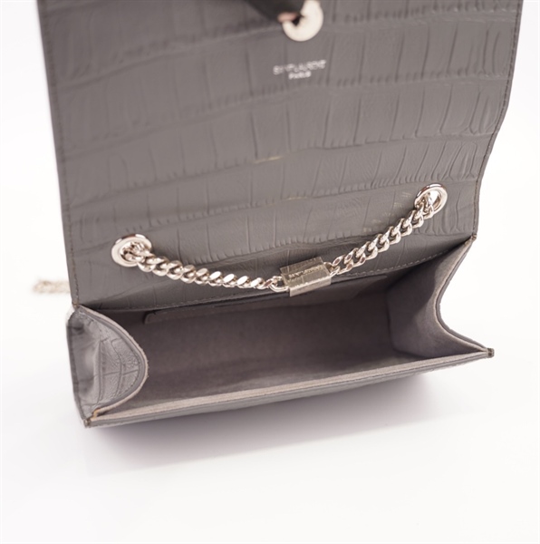 Túi YSL vân da xám ++