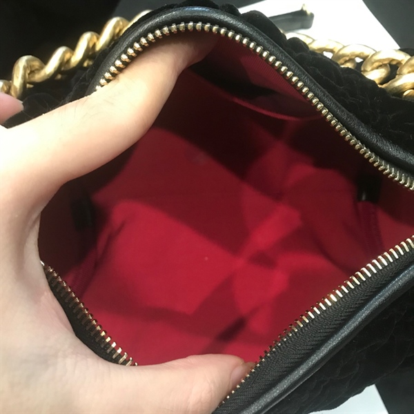 Túi CC lông đen trống KG+