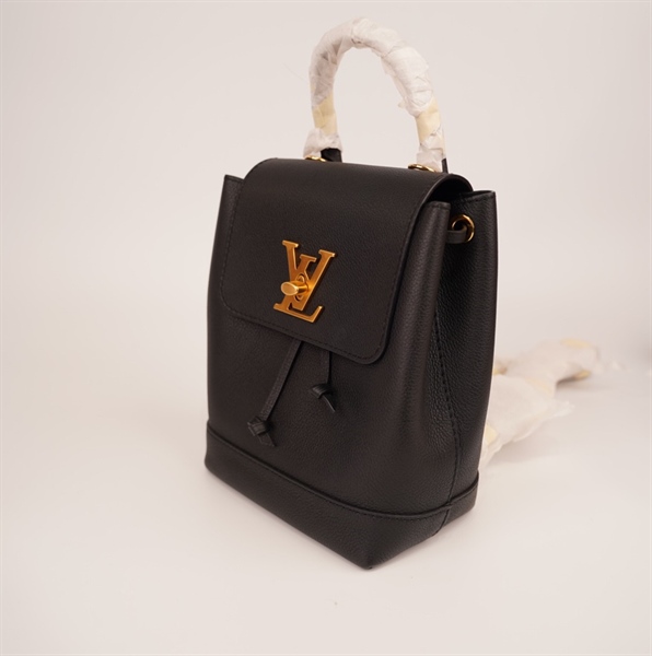 Balo LV đen khóa vàng +