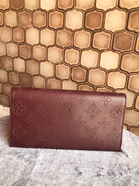 Ví Dài LV Gập 3 Đỏ Đô+