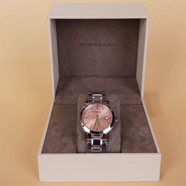 Đồng hồ nữ BBR mặt tròn ruby hồng KG+