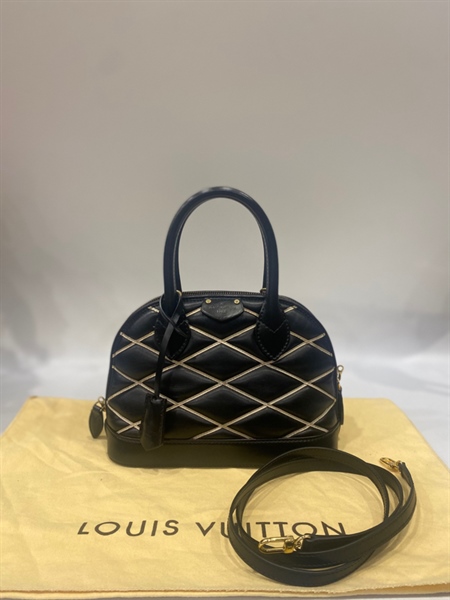 Túi LV Alma đen sọc trắng +