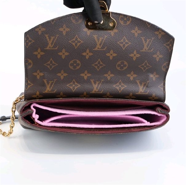 Túi LV hoa nâu phối tím KG+