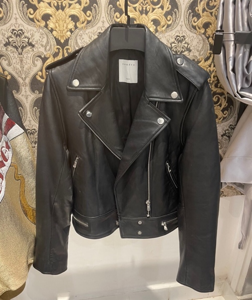 Áo khoác da đen KG+